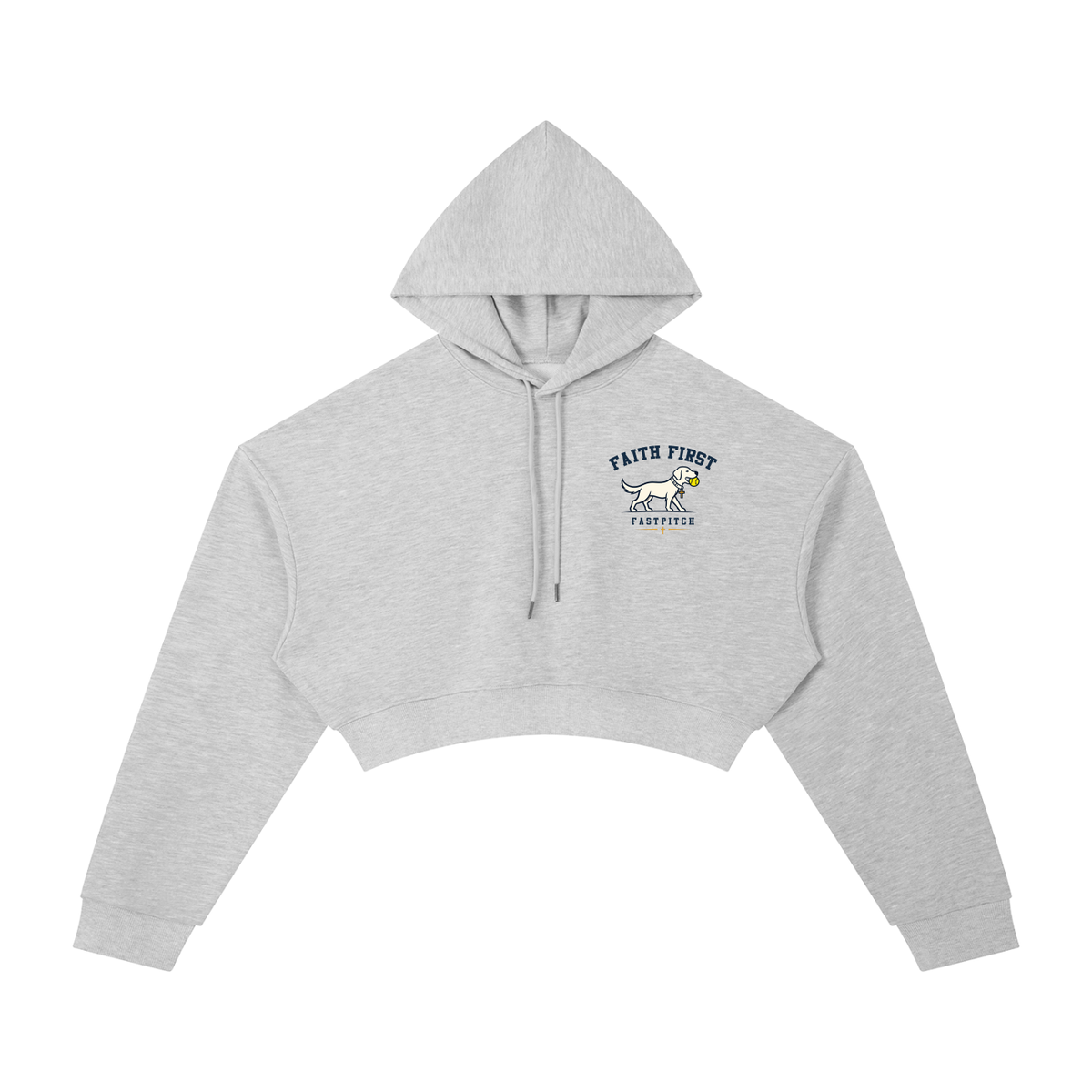KEEP GOD FIRST RIBBON YOUTH WOMEN’S CROPPED HOODIE