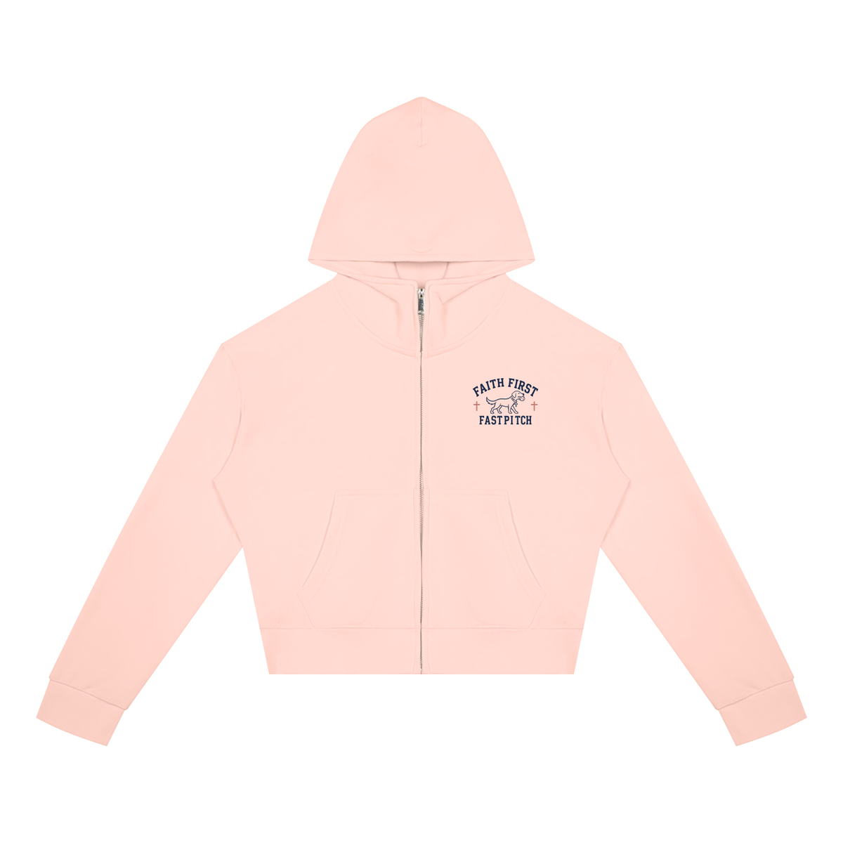 PRAY PLAY REPEAT YOUTH WOMEN’S CROP FULL ZIP HOODIE