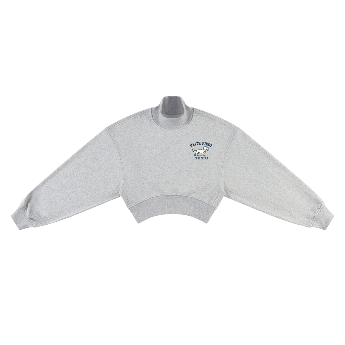 CLASSIC HALO YOUTH WOMEN’S CROP MOCK NECK SWEATSHIRT