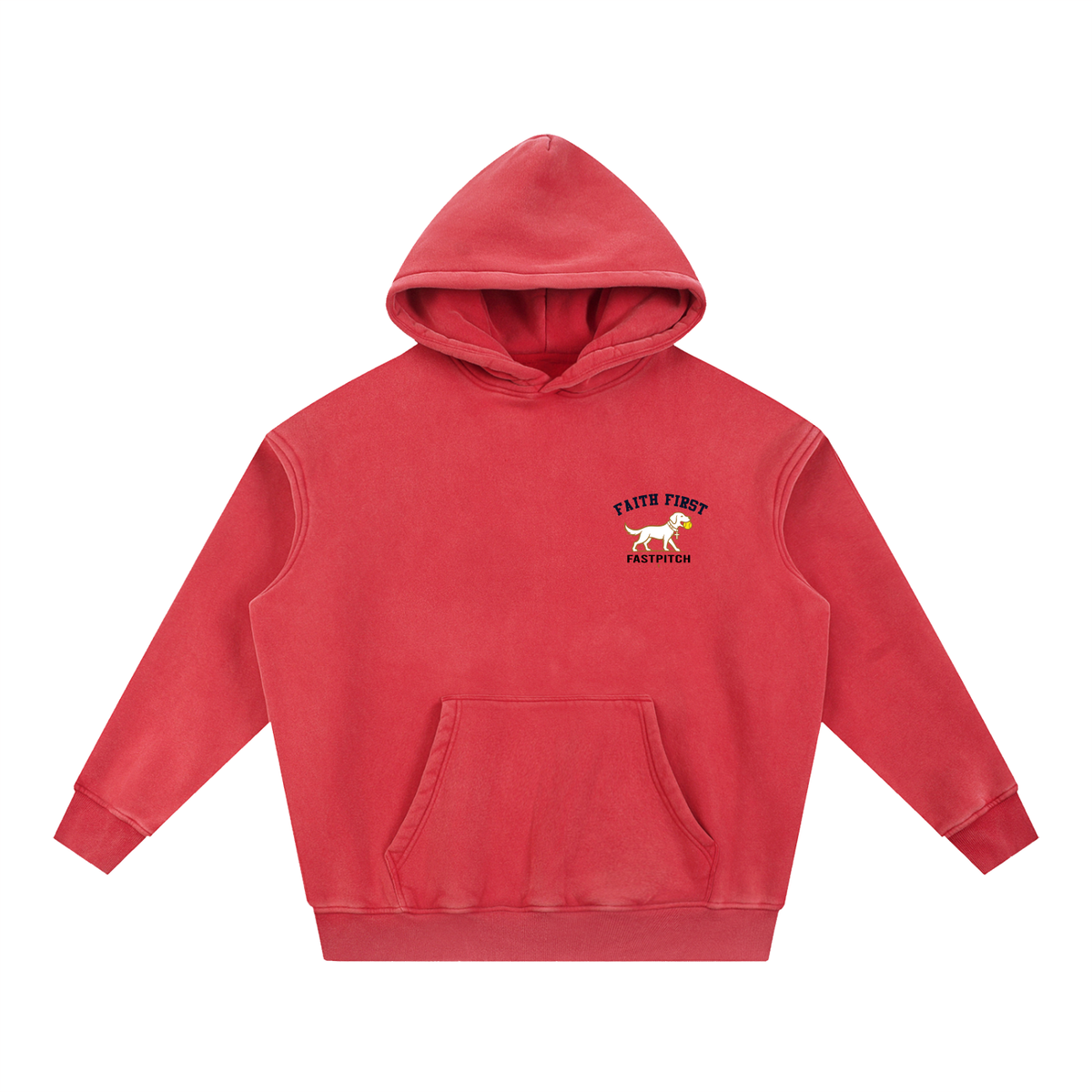 CLASSI FAITH OVER FEAR YOUTH SNOW WASH OVERSIZE HOODIE