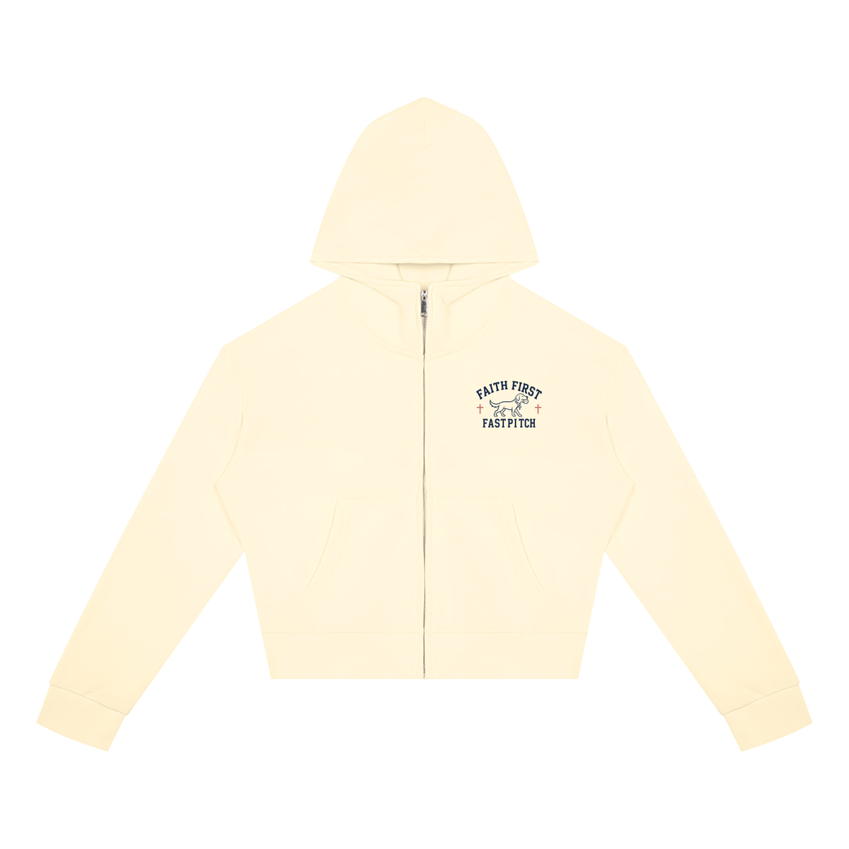 Women's Crop Full Zip Hoodie