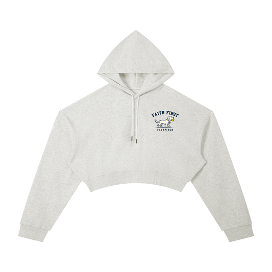 KEEP GOD FIRST RIBBON YOUTH WOMEN’S CROPPED HOODIE