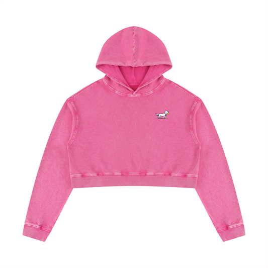 KEEP GOD FIRST WOMEN’S MINERAL WASHED CROP HOODIE