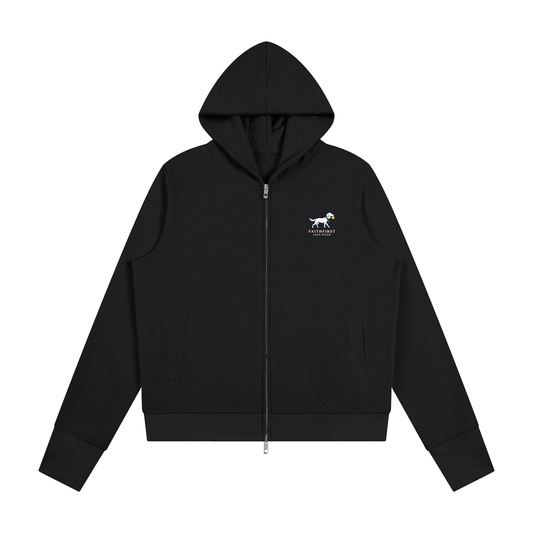 JESUS AND SOFTBALL WOMEN’S WAFFLE FULL ZIP HOODIE