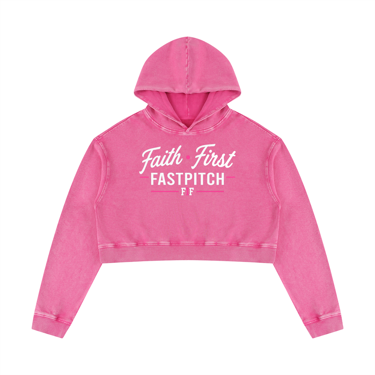 Women’s Mineral Washed Crop Hoodie