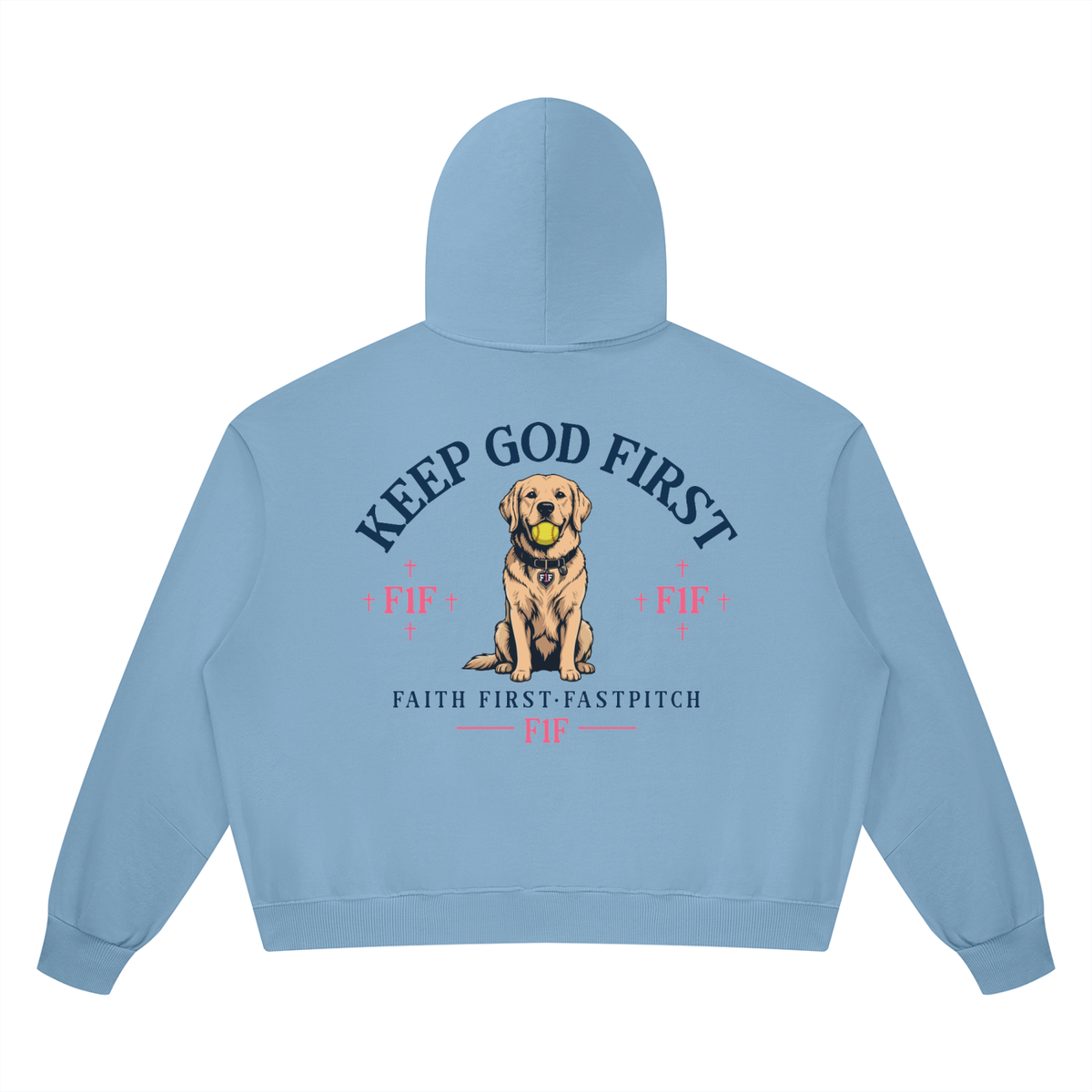 KEEP GOD FIRST HERITAGE YOUTH VINTAGE WASH BOXY HOODIE