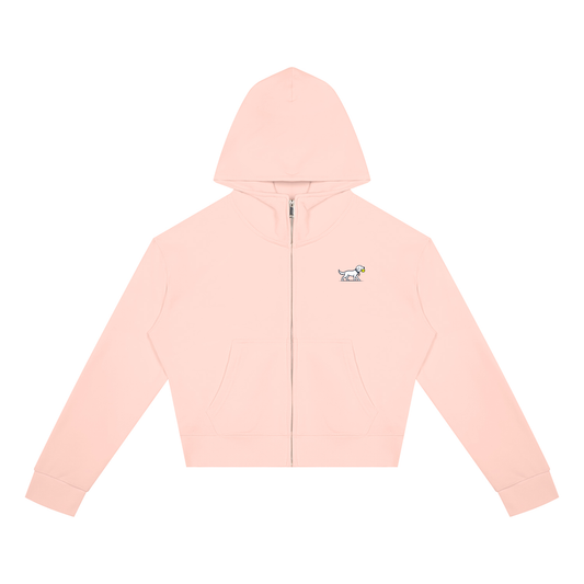 KEEP GOD FIRST WOMEN’S CROP FULL ZIP HOODIE