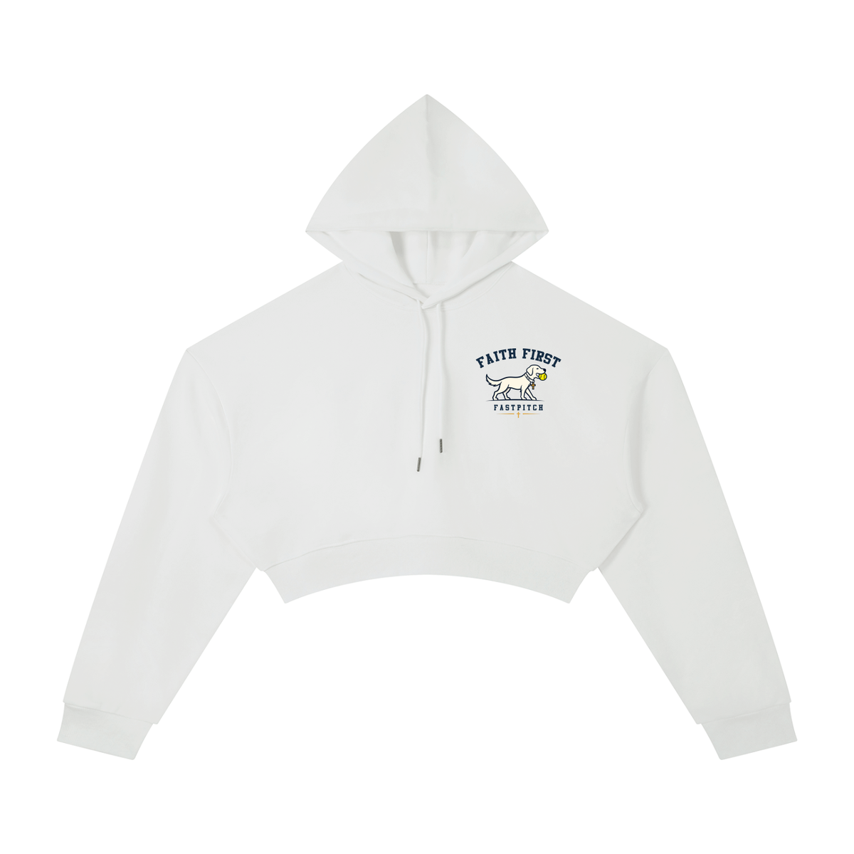KEEP GOD FIRST RIBBON YOUTH WOMEN’S CROPPED HOODIE